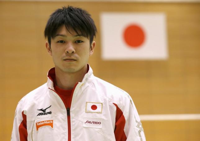 Olympic gold medal gymnast Kohei Uchimura poses for a photo after a training session at the National Training Center in Tokyo, Japan, February 26, 2016. REUTERS/Toru Hanai
