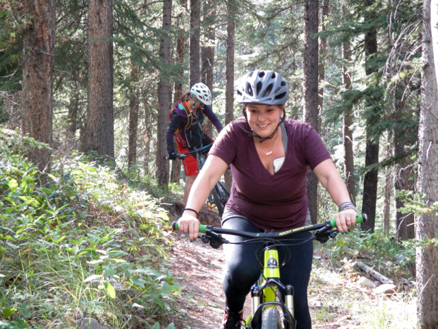 Coach Ashley on the Nordic Centre trails