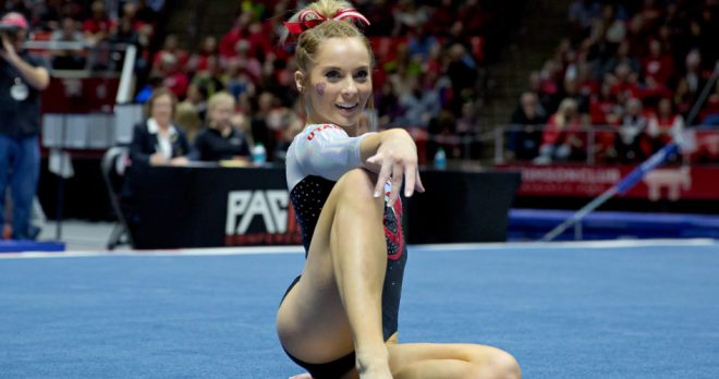 January 20, 2017; Salt Lake City, UT, USA; University of Utah Gymnastics vs Denver and Boise State and Illinois-Chicago